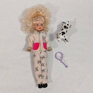 Vintage 1992 Kid Kore Animal Doctor Katie Veterinarian Doll Dalmatian Dog Set